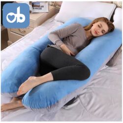 Maternity Pillow “U”- Blue & Grey