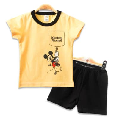 T- Shirt Set "Mickey Mouse" - Yellow & Black
