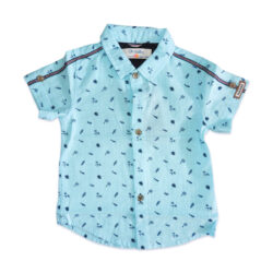 Short Sleeves Shirt Collar “Surf” – Blue