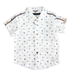 Short Sleeves Shirt Collar “Surf” – White