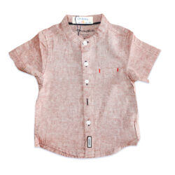 Short Sleeves Shirt Col Mao – Pink
