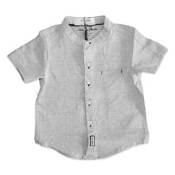 Short Sleeves Shirt Col Mao – Grey