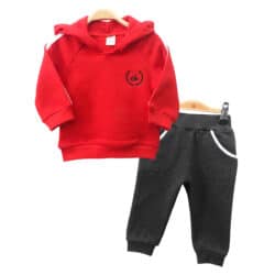 Jogger Set – Red and Ash