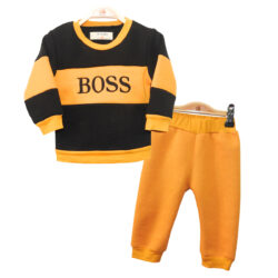 Jogger Set “Boss” – Black & Yellow