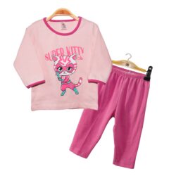 T-shirt Set “Super Kitty” – Pink