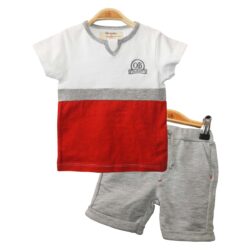 Ens T-Shirt Set “OB” – White, Grey and Red