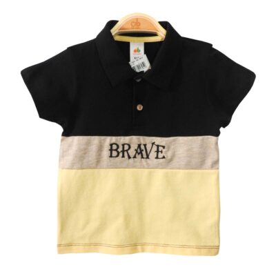 Ens T-Shirt Set "Brave" - Black, Ecru & Yellow - Image 2