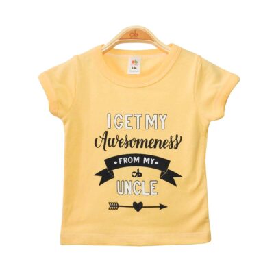 T- Shirt Set "Uncle" - Yellow & Black - Image 2