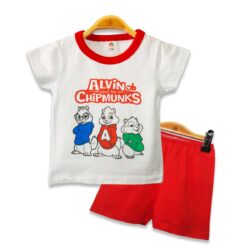 T- Shirt Set “Chipmunks” – White and Red