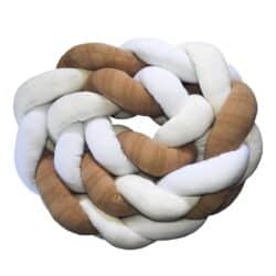 Baby Bumper Cushion – “White, Beige, Brown”