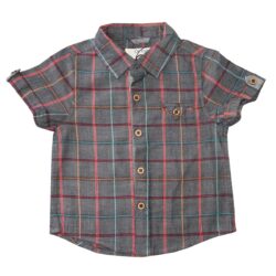 Short Sleeves Shirt “Checkered”- Ash Grey