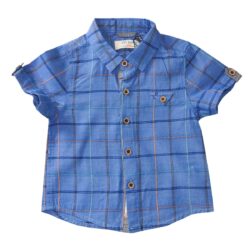 Short Sleeves Shirt “Checkered” – Blue