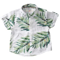 Short Sleeves Shirt “Tropical” – White