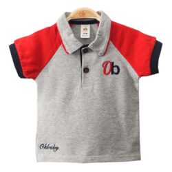 T-Shirt “OB” – Grey & Red