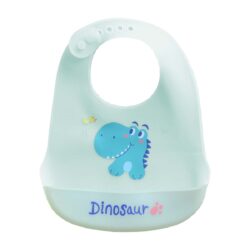 Bavoir Silicone “Dinosaur” – Light Green