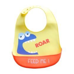 Bavoir Silicone “Roar” – Yellow & Orange