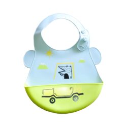 Bavoir Silicone “Truck” – Blue & Green