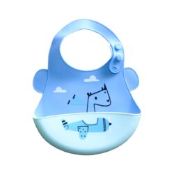 Bavoir Silicone “Airplane” – Blue