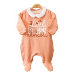Babygrow 2 ways “Miss Adorable” – Salmon