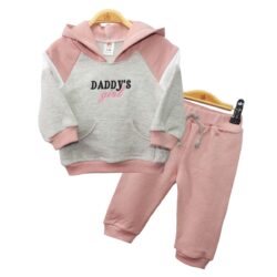 Jogger Set “Daddy’s Girl” – Grey & Pink
