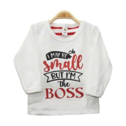 T-Shirt ML “I’m The Boss” – White & Red