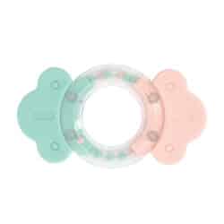 Rattle + Teether “Bonbon” – Pink & Green