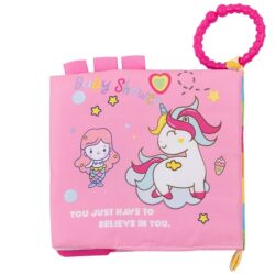 Cloth Book + Teether – Unicorn