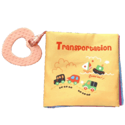 Cloth Book + Teether – Transportation