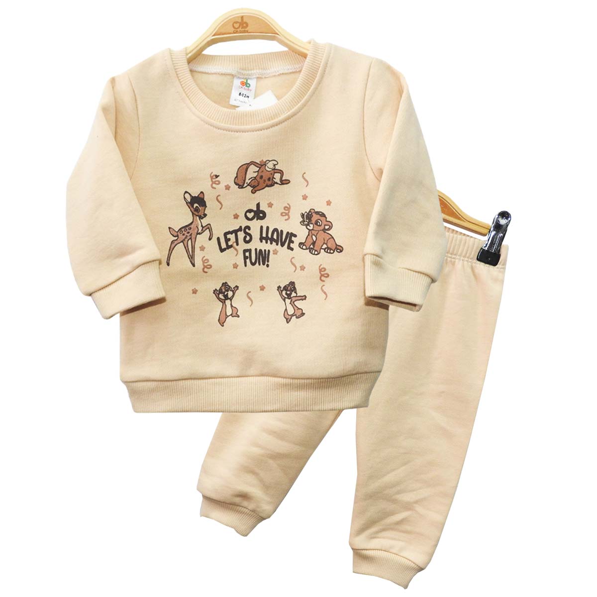 Jogger Set "Let's Have Fun" - Beige