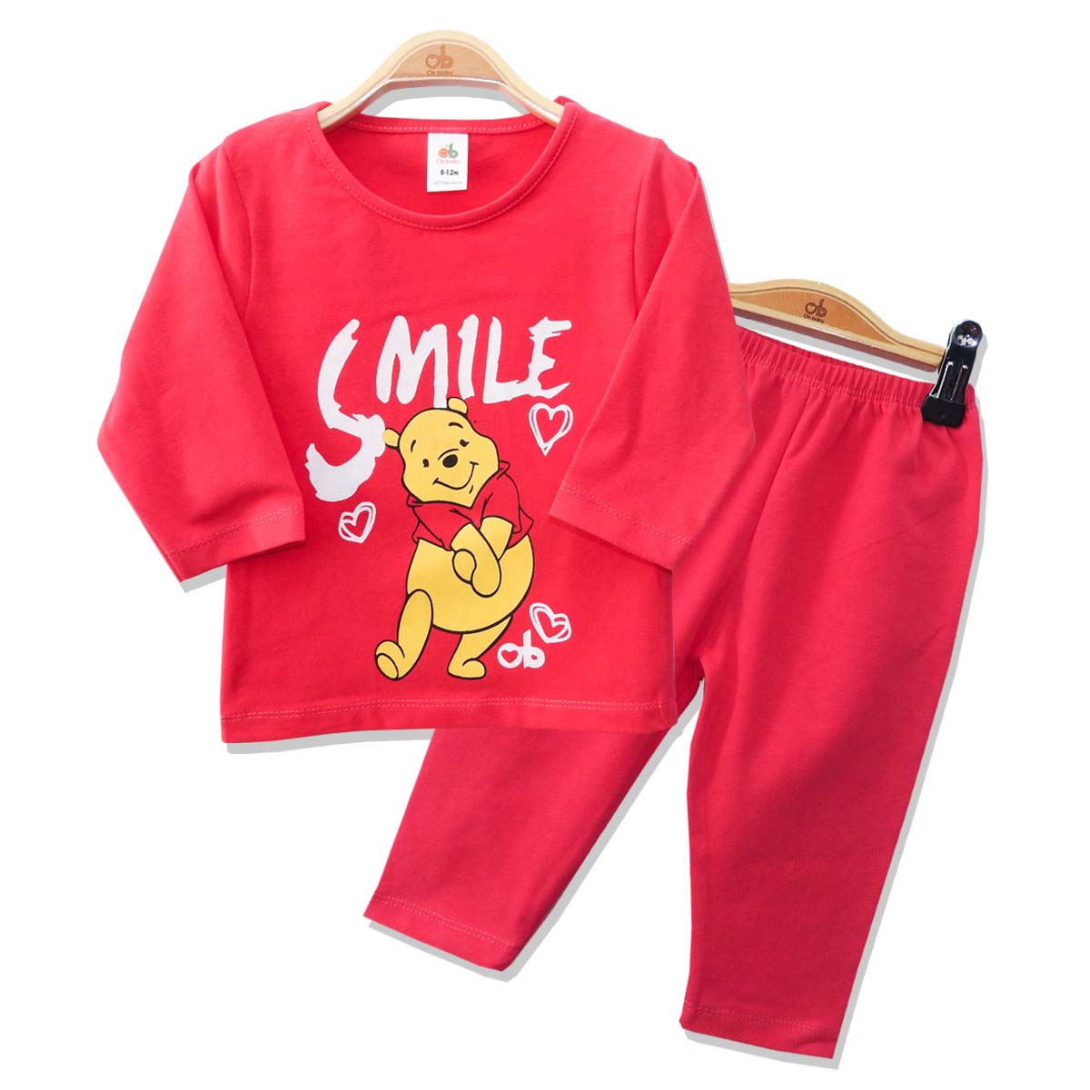 T-shirt Set "Smile" - Fuchsia