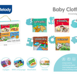 Baby Cloth Book + Rattle