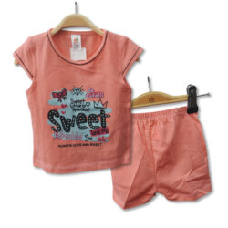 T-shirt set “Sweet” – Pink