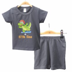 T-shirt set “Little Dino” – Dark Gray