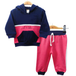 Jogger Set + Cap “OB” – Navy Blue and Pink